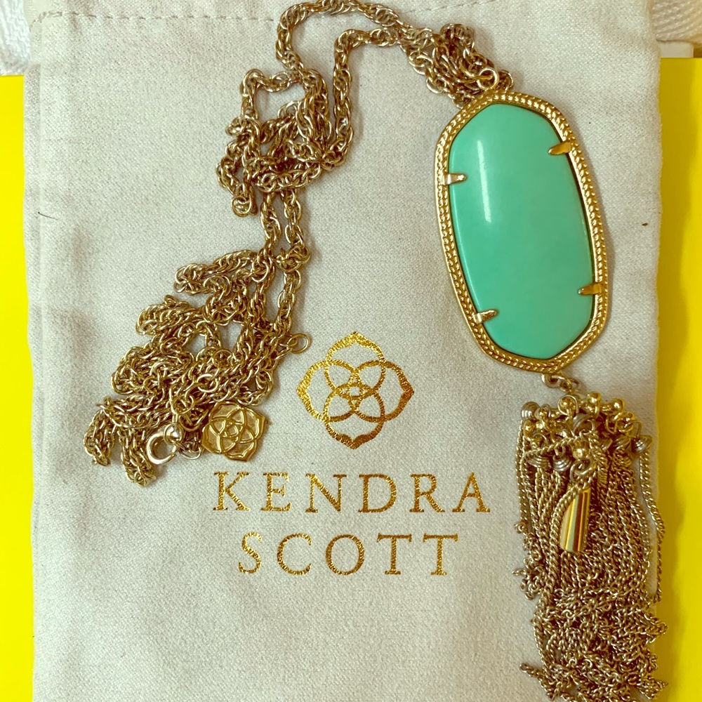 Kendra Scott signature gold pendant necklace